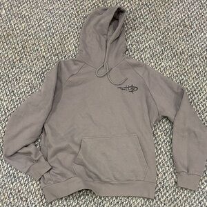 Men's Taupe Hoodie with Logo
